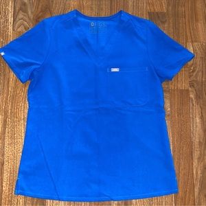 Figs Royal Blue Caterina One Pocket Scrub Top - image 1